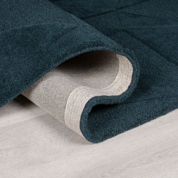 Plavozeleni ručno rađen vunen okrugao tepih ø 160 cm Shard Teal – Flair Rugs