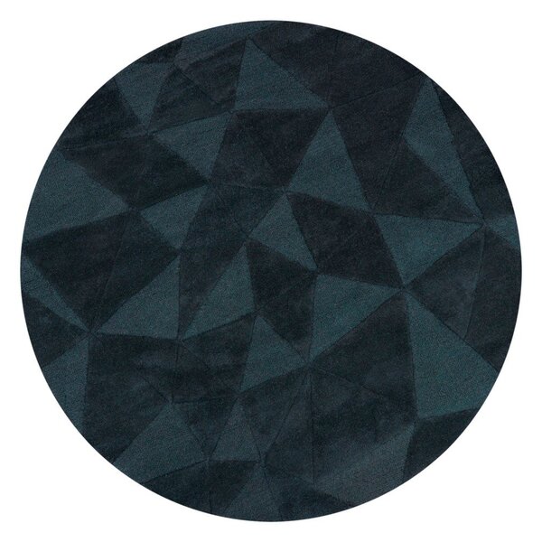 Plavozeleni ručno rađen vunen okrugao tepih ø 160 cm Shard Teal – Flair Rugs