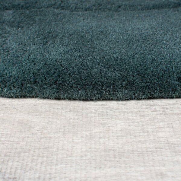 Plavozeleni ručno rađen vunen okrugao tepih ø 160 cm Shard Teal – Flair Rugs
