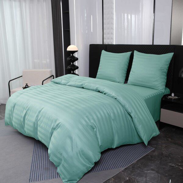 Hotelska posteljina od mikrovlakana JASMINE mentol - pruga 2 cm Dimenzije posteljine: 70 x 90 cm | 140 x 200 cm