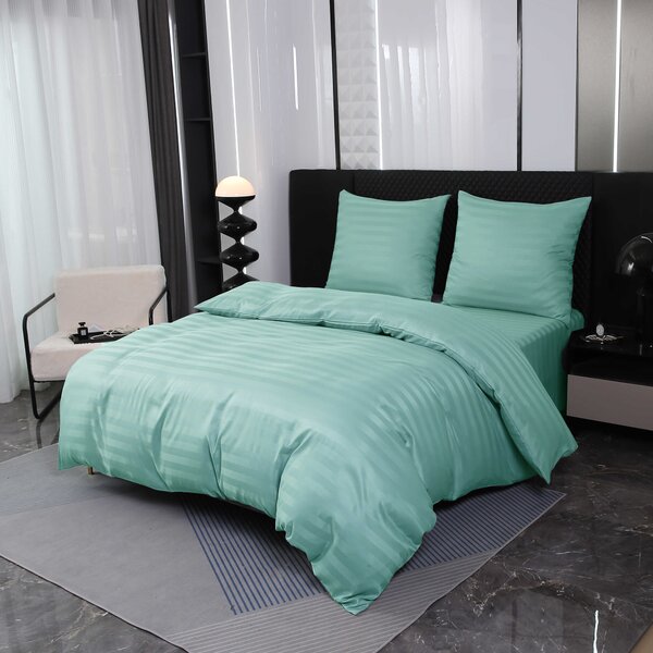 Hotelska posteljina od mikrovlakana JASMINE mentol - pruga 2 cm Dimenzije posteljine: 70 x 90 cm | 140 x 200 cm