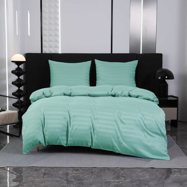 Hotelska posteljina od mikrovlakana JASMINE mentol - pruga 2 cm Dimenzije posteljine: 70 x 90 cm | 140 x 200 cm