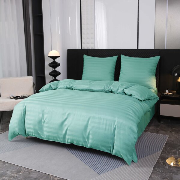 Hotelska posteljina od mikrovlakana JASMINE mentol - pruga 2 cm Dimenzije posteljine: 70 x 90 cm | 140 x 200 cm