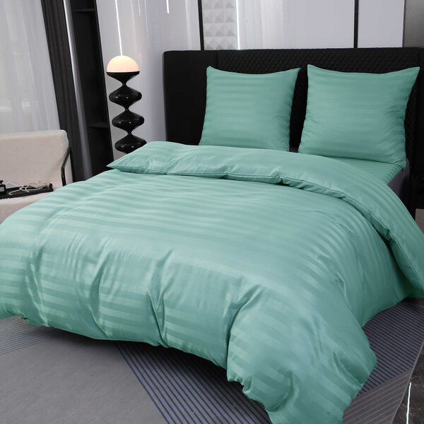 Hotelska posteljina od mikrovlakana JASMINE mentol - pruga 2 cm Dimenzije posteljine: 70 x 90 cm | 140 x 200 cm