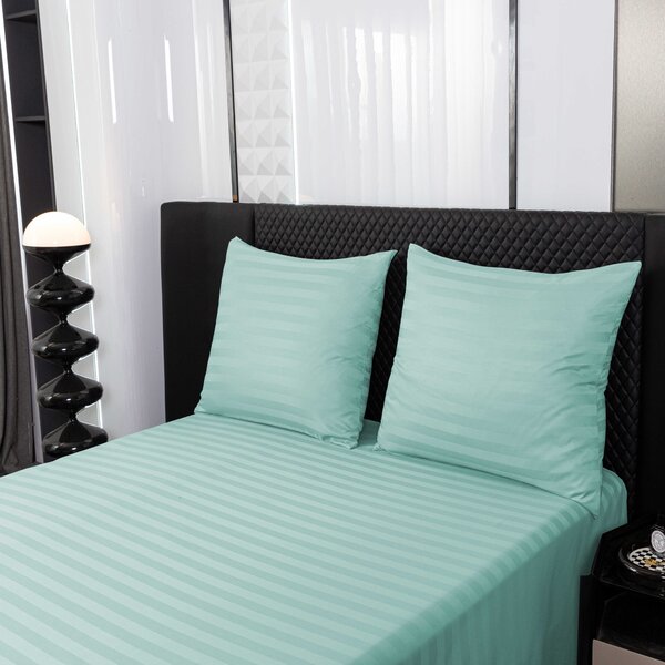 Hotelska posteljina od mikrovlakana JASMINE mentol - pruga 2 cm Dimenzije posteljine: 70 x 90 cm | 140 x 200 cm