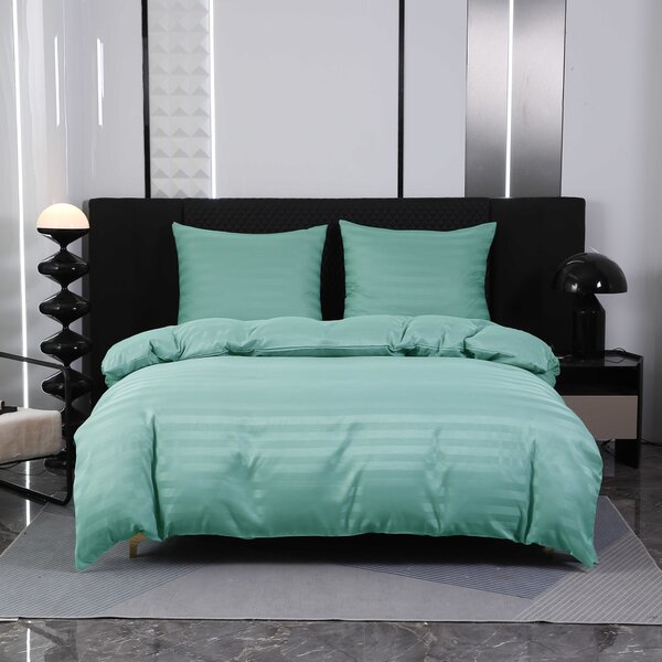 Hotelska posteljina od mikrovlakana JASMINE mentol - pruga 2 cm Dimenzije posteljine: 70 x 90 cm | 140 x 200 cm