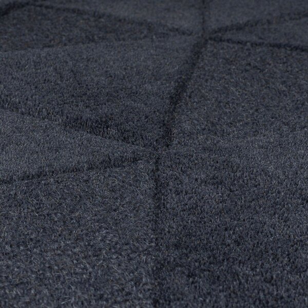 Antracitno sivi ručno rađen vunen okrugao tepih ø 160 cm Shard Charcoal – Flair Rugs