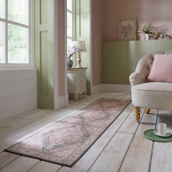 Ružičasta periva staza 60x230 cm Briony Traditional – Flair Rugs