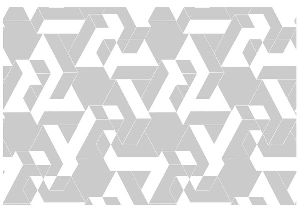Tapeta geometrijska slagalica u sivo-bijeloj