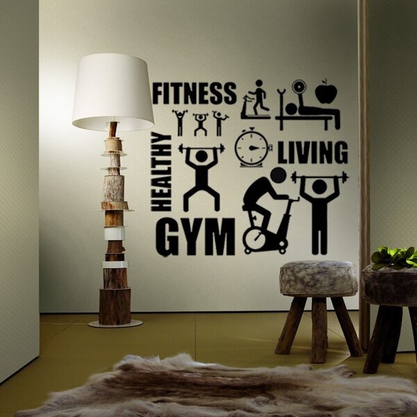 Zidna naljepnica Gym HEALTHY