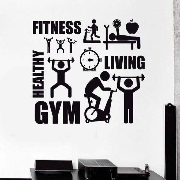 Zidna naljepnica Gym HEALTHY