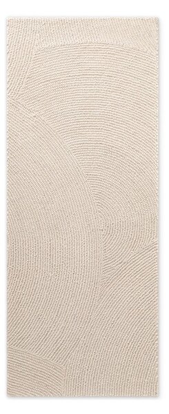 Ručno rađena vunena staza u svijetloj prirodnoj boji 80x200 cm Calmio – Hanse Home