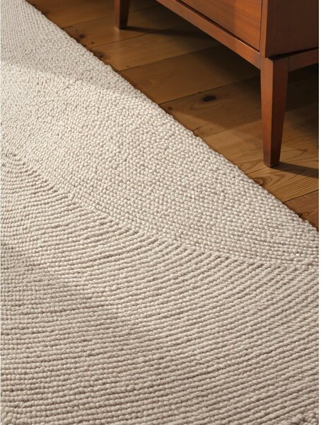 Ručno rađena vunena staza u svijetloj prirodnoj boji 80x200 cm Calmio – Hanse Home
