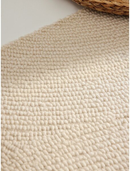 Ručno rađena vunena staza u svijetloj prirodnoj boji 80x200 cm Calmio – Hanse Home