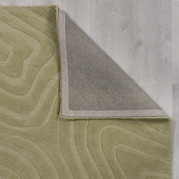 Kaki zelena ručno rađena vunena staza 60x230 cm Mesmerise Sage – Flair Rugs