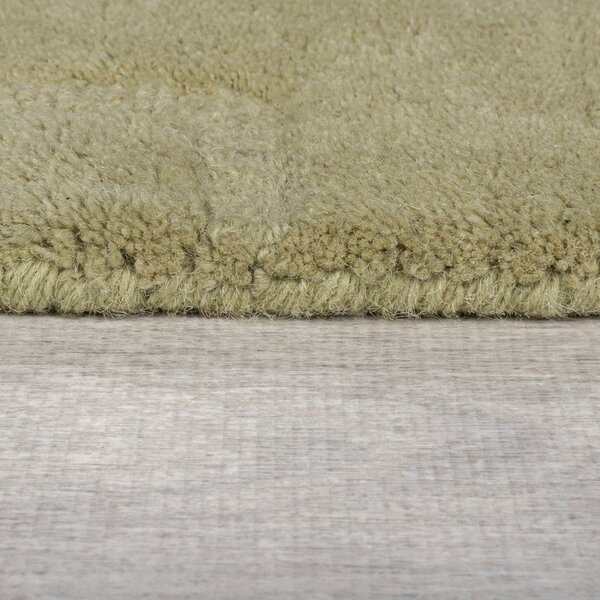 Kaki zelena ručno rađena vunena staza 60x230 cm Mesmerise Sage – Flair Rugs