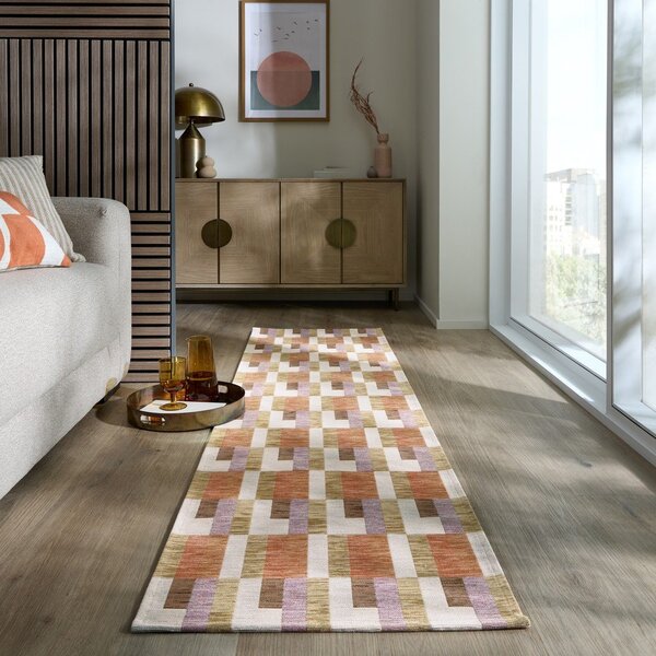 Narančasta/u prirodnoj boji staza 60x230 cm Riley Block Geo – Flair Rugs