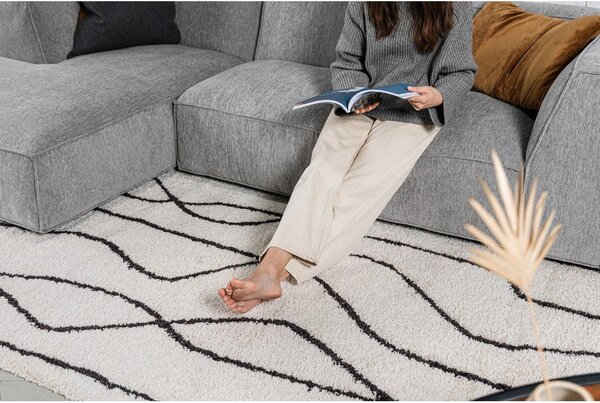 Bijeli/crni tepih 80x150 cm Routa – Universal