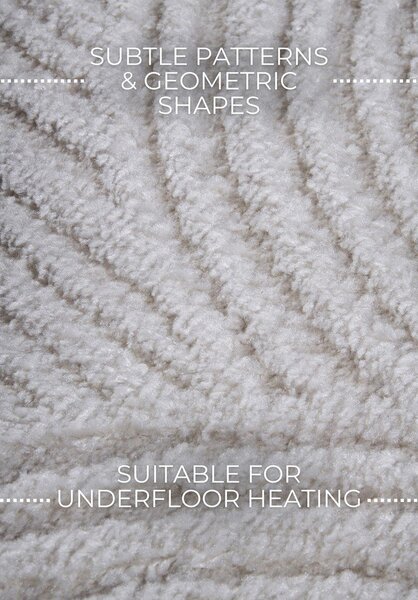 Krem staza 80x240 cm Chappe Cream White – Elle Decoration