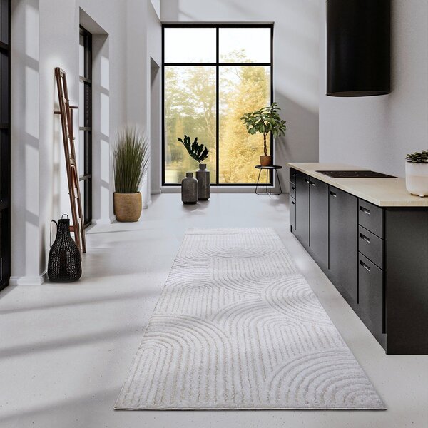 Krem staza 80x240 cm Chappe Cream White – Elle Decoration