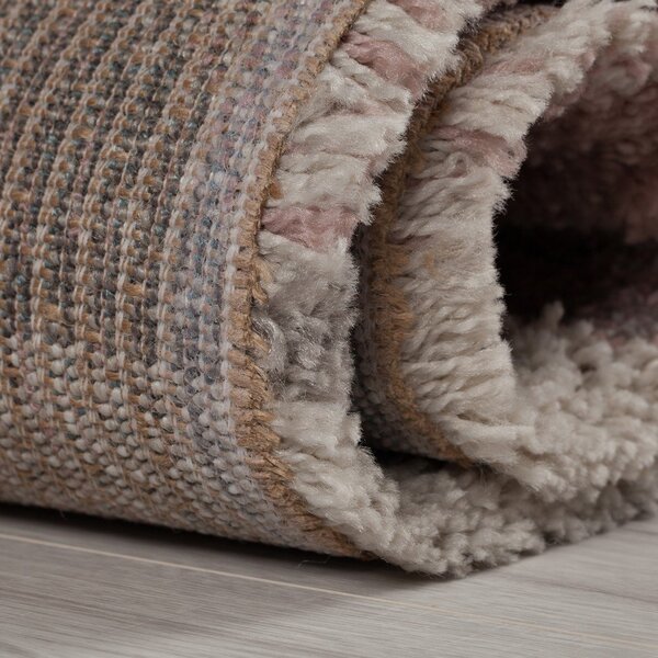 Rozo-sivi tepih Flair Rugs Nuru, 60 x 230 cm