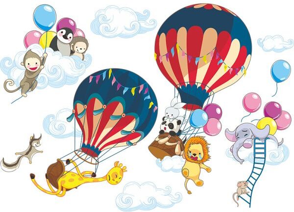 Zidna naljepnica Hot Air Balloon
