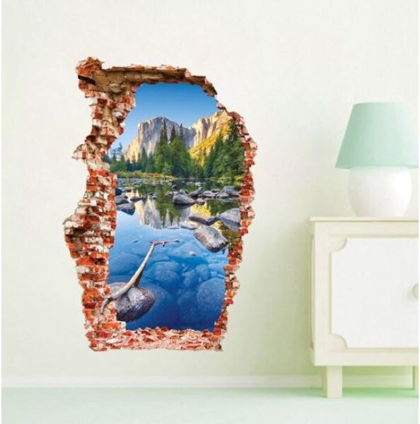 3D Velika zidna naljepnica Jezera 90x60cm