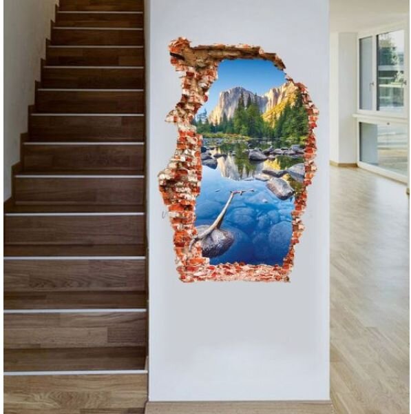 3D Velika zidna naljepnica Jezera 90x60cm