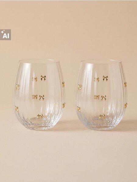 Sinsay - Čaša sa zlatnim mašnicama 2 pack