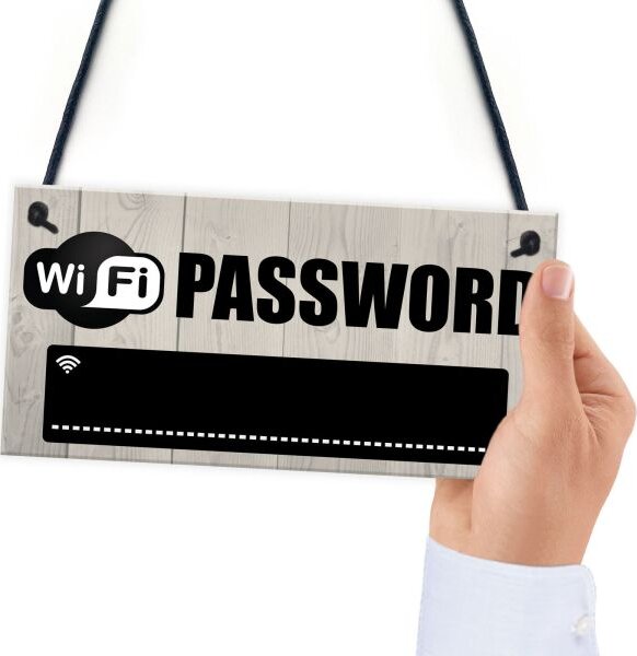 Drveni viseći znak za WiFi lozinku