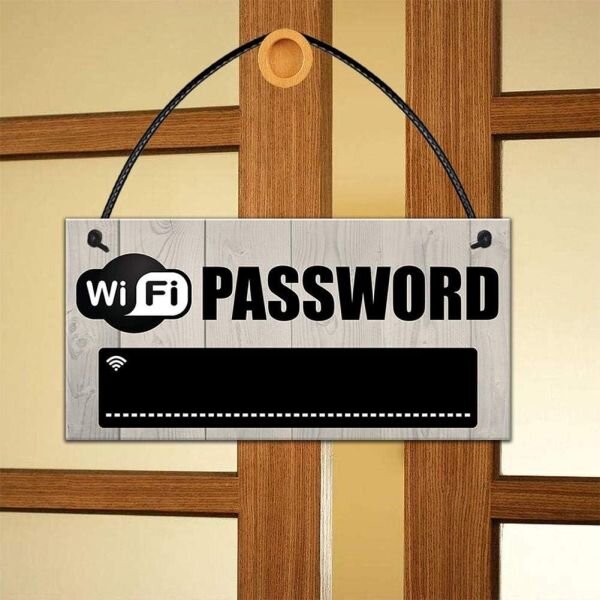 Drveni viseći znak za WiFi lozinku