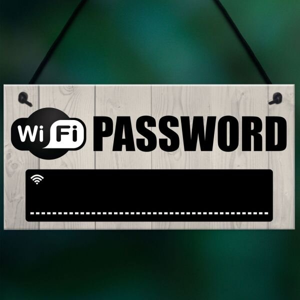 Drveni viseći znak za WiFi lozinku