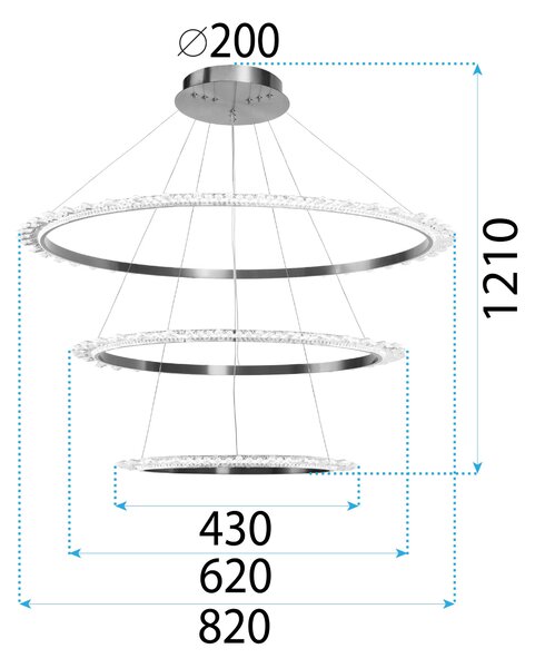 Lampa APP1609-3C GOLD