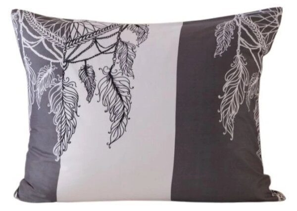 Jastučnica od mikrovlakana TIRSO 70x90 cm, sivo-bijela