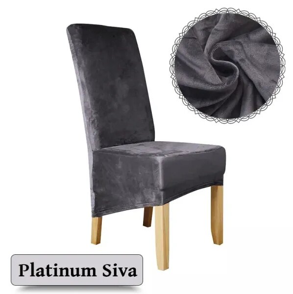 Elegance - Plišane navlake za stolice dugog naslona - premium dizajn