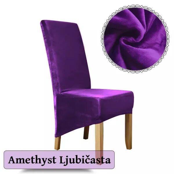Elegance - Plišane navlake za stolice dugog naslona - premium dizajn