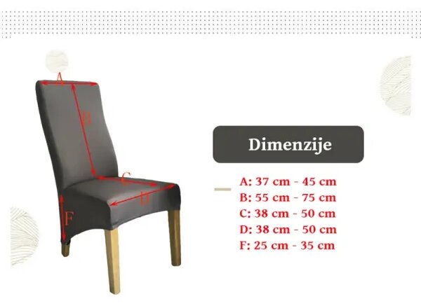 Elegance - Plišane navlake za stolice dugog naslona - premium dizajn