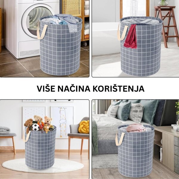 Košara za rublje od pamuka i lana