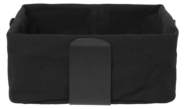 Crna tekstilna košara za kruh Blomus Bread, 26 x 26 cm
