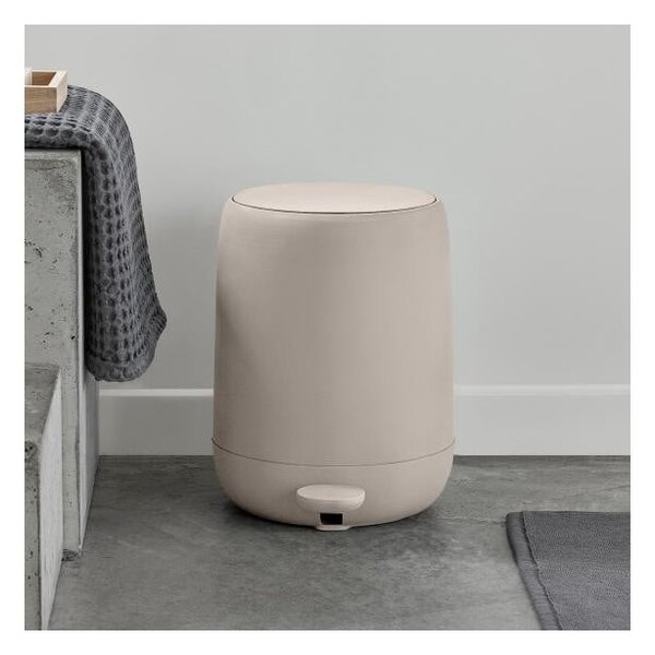 Bež kanta za smeće s pedalom Blomus Puro, 5 l
