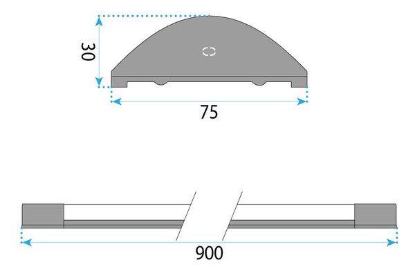 LED lampa JNH054-27N Black 90 cm
