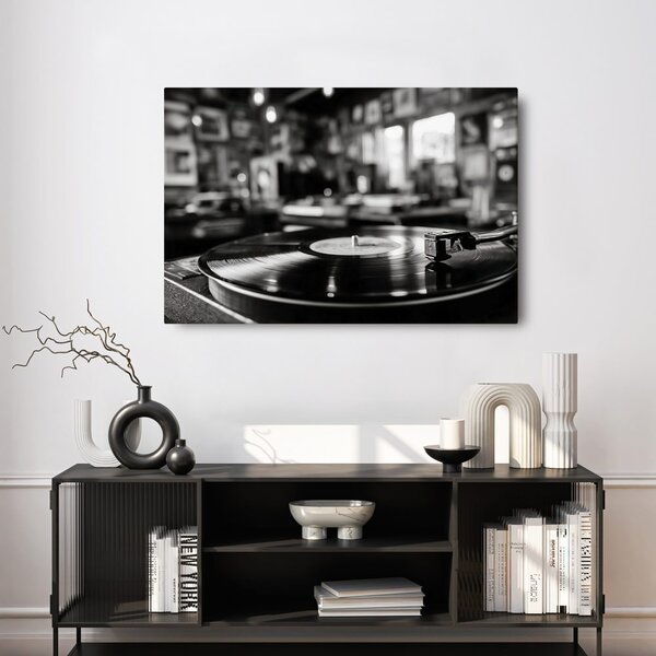 Slika retro gramofon u interijeru