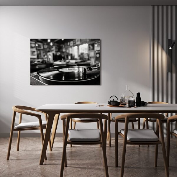 Slika retro gramofon u interijeru