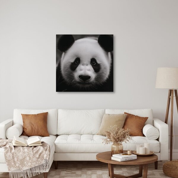 Slika panda na crnoj pozadini