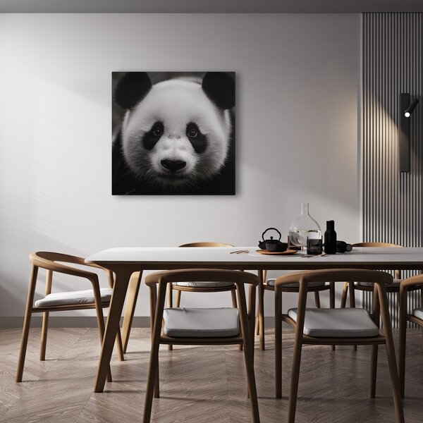 Slika panda na crnoj pozadini