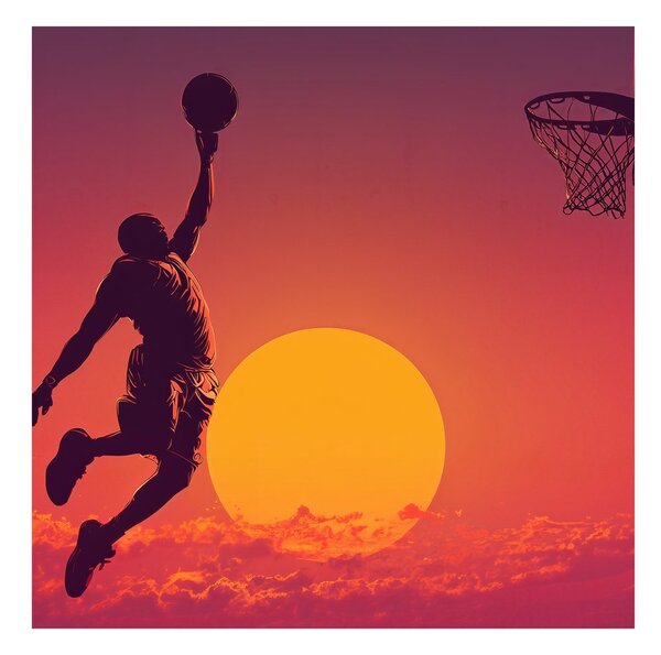 Slika slam dunk pri zalasku