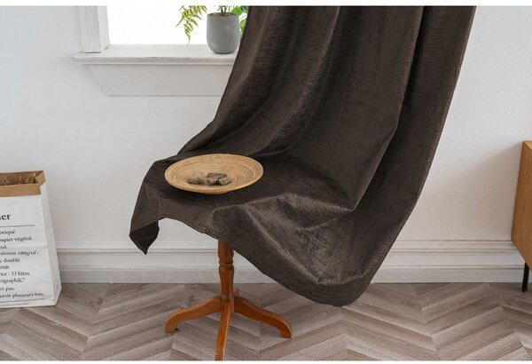 Zamračujuća zavjesa LOOM VELVET 140x250 cm, smeđa Sistem za vješanje: Metalni prstenovi
