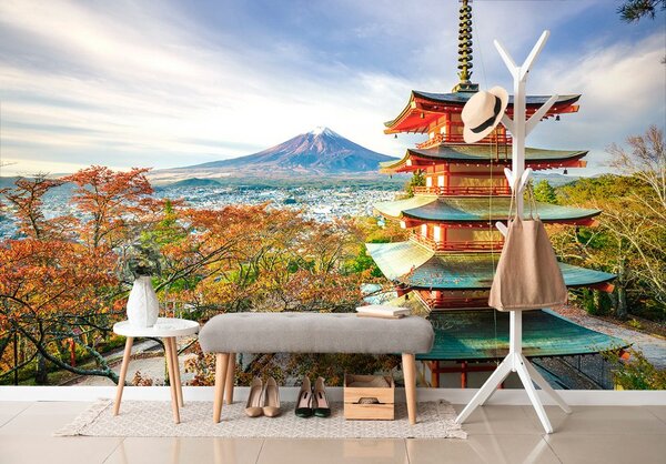 Fototapeta pogled na Chureito Pagodu i planinu Fuji