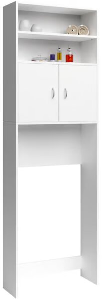 Visoki ormarić iznad perilice rublja SILKE, 185×63×20cm, bijeli Casaria
