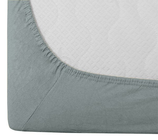 Jersey plahta zeleno-plava 90 x 200 cm